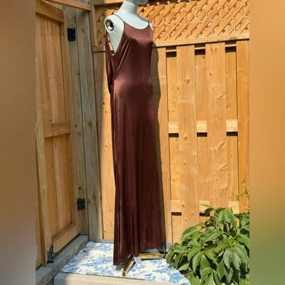 🆕 RAT & BOA 🧿 NWT Deia Slinky Little Brown Jersey Dress, Sz L US 8 - Picture 2 of 15